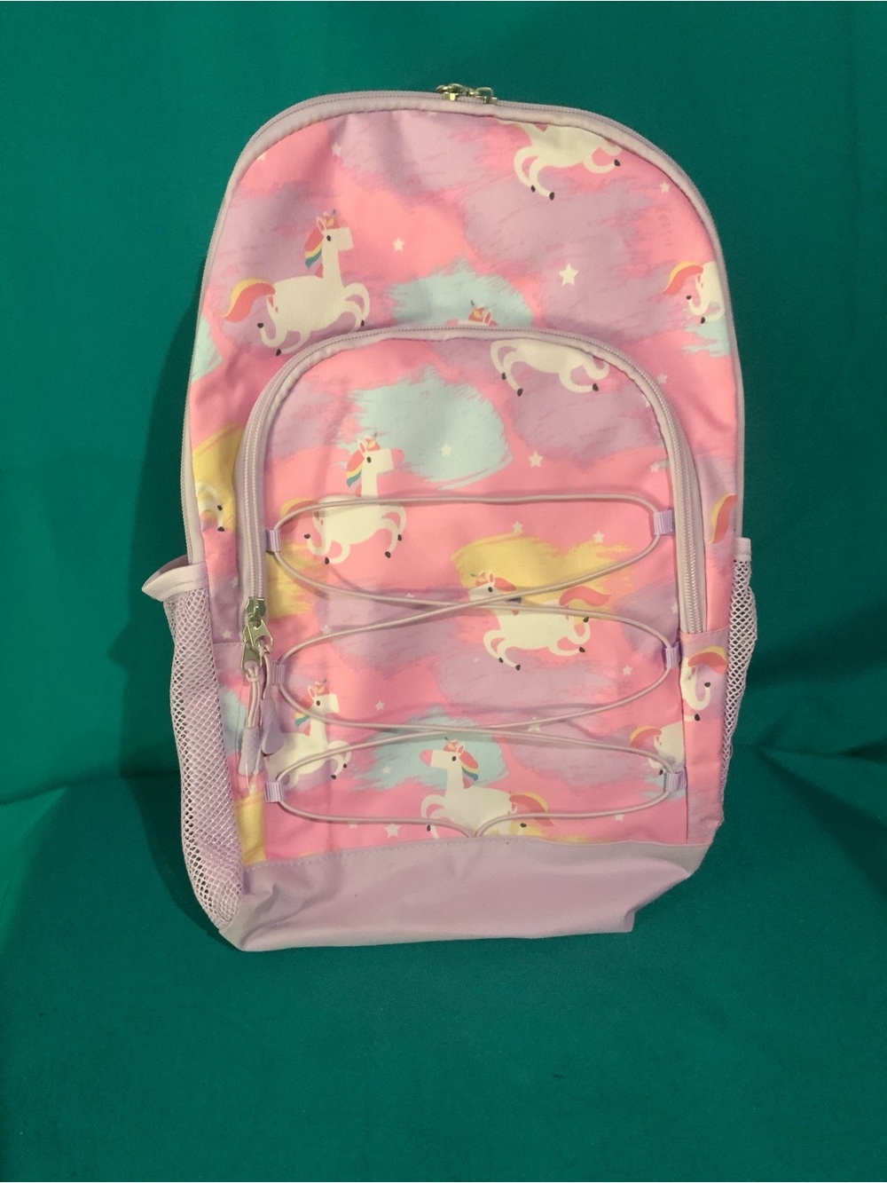 Kids Unicorn Print Pink Backpack